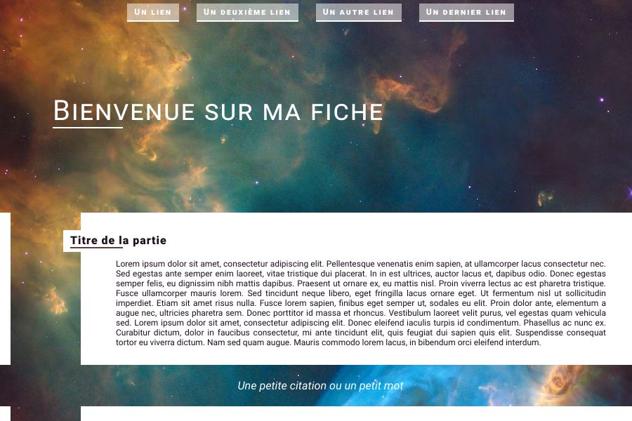 Fiche espace, par Galad-El