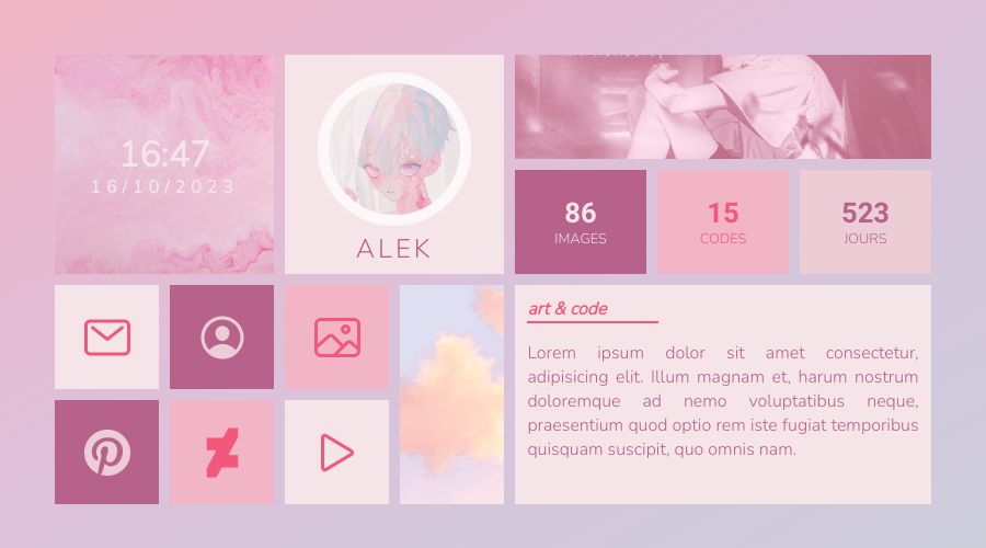 Fiche profil - rose, par Alek