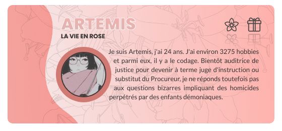 Signature rose pastel, par Artemis
