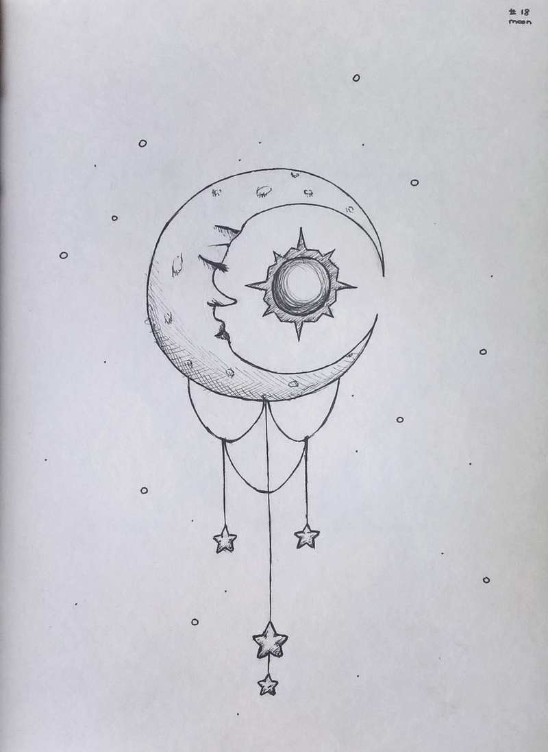 #18 moon, par Milou
