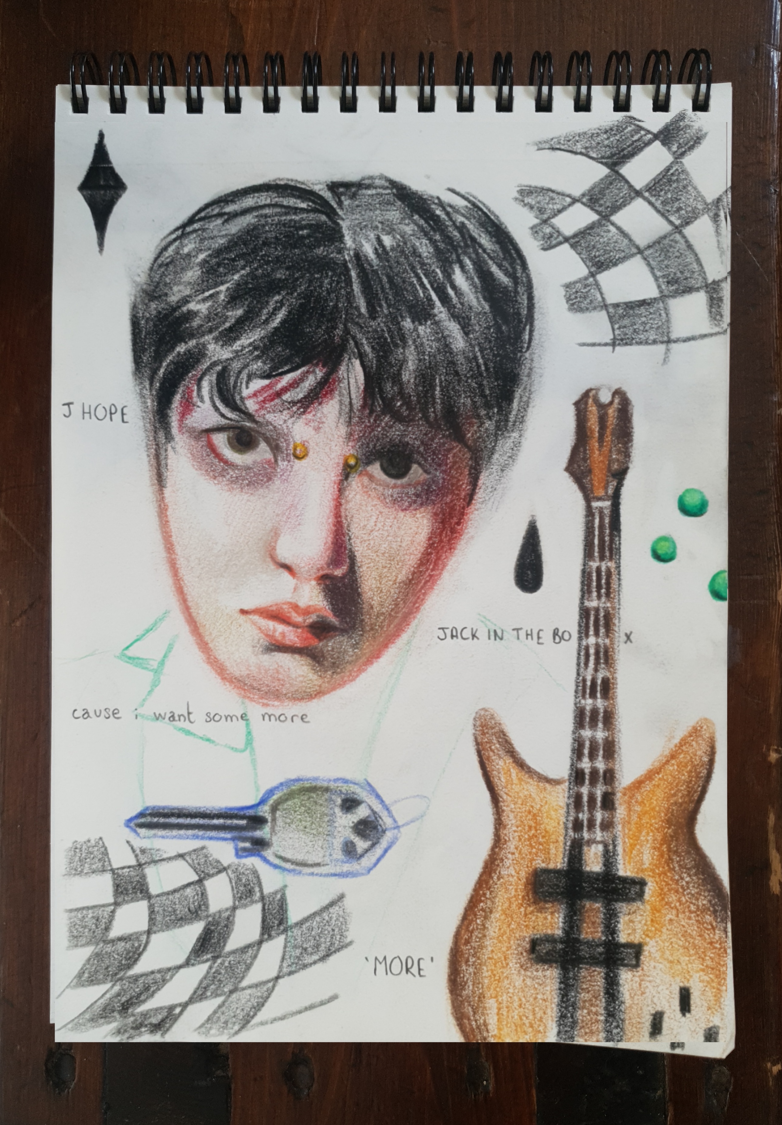 Page de croquis - J-Hope, MORE, par CHAUSSETTE