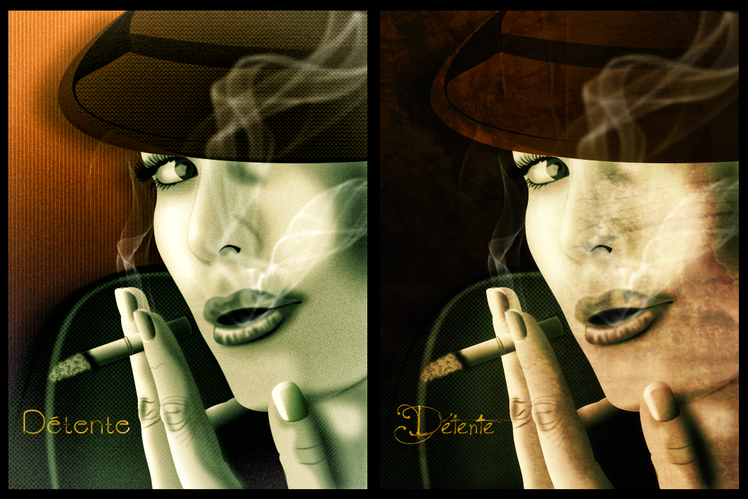 Femme à la cigarette, par Tamara