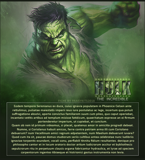 Fiche Hulk, par Fraisy Sarcasm