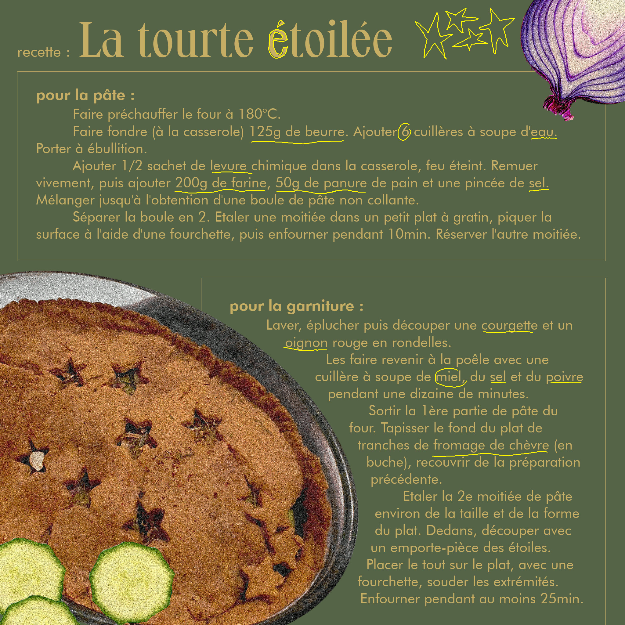 Tourte étoilée, par CHAUSSETTE