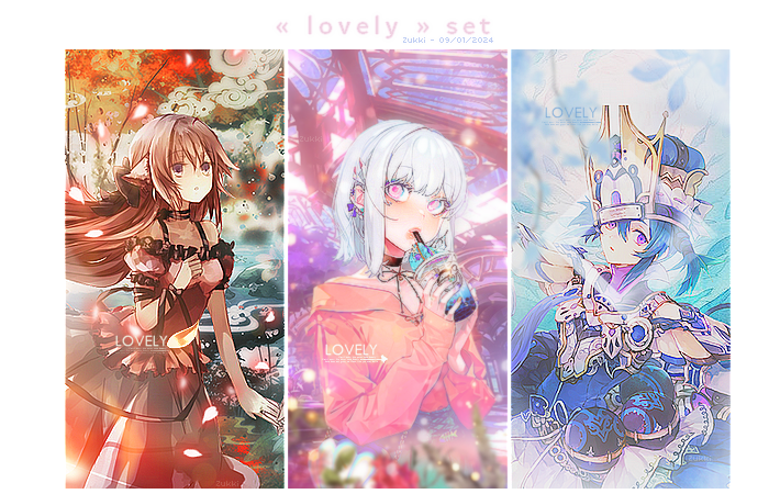 "Lovely" set - Avatars 200x400, par Zukki