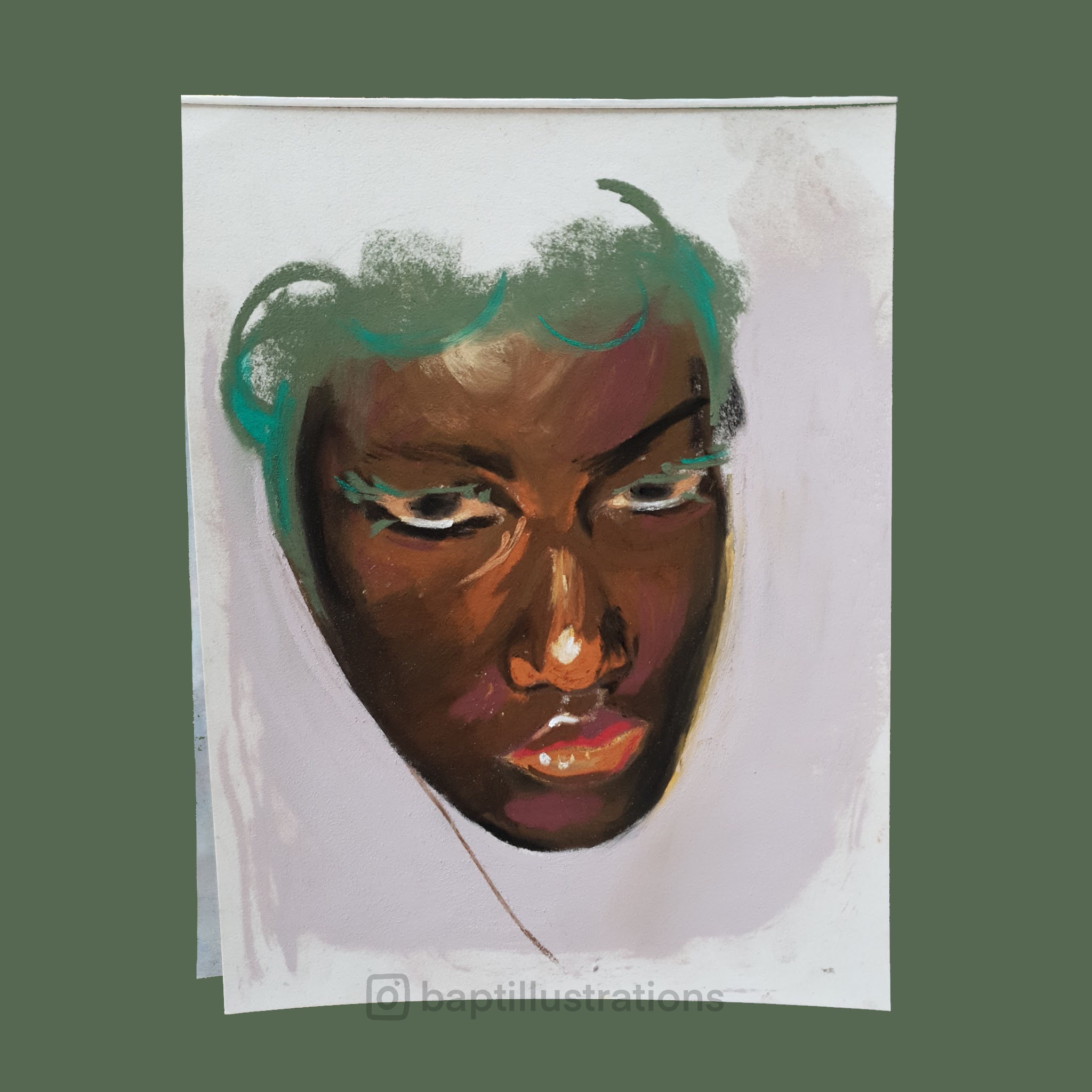 Portrait au pastel, par CHAUSSETTE