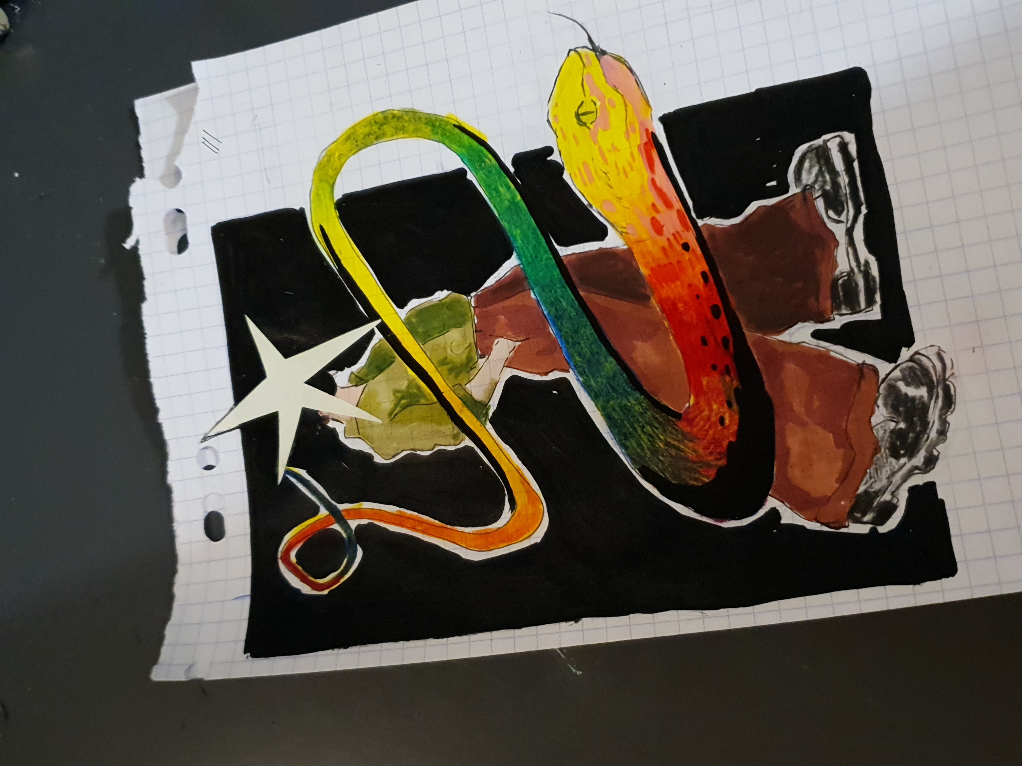 Serpent arc en ciel, par CHAUSSETTE