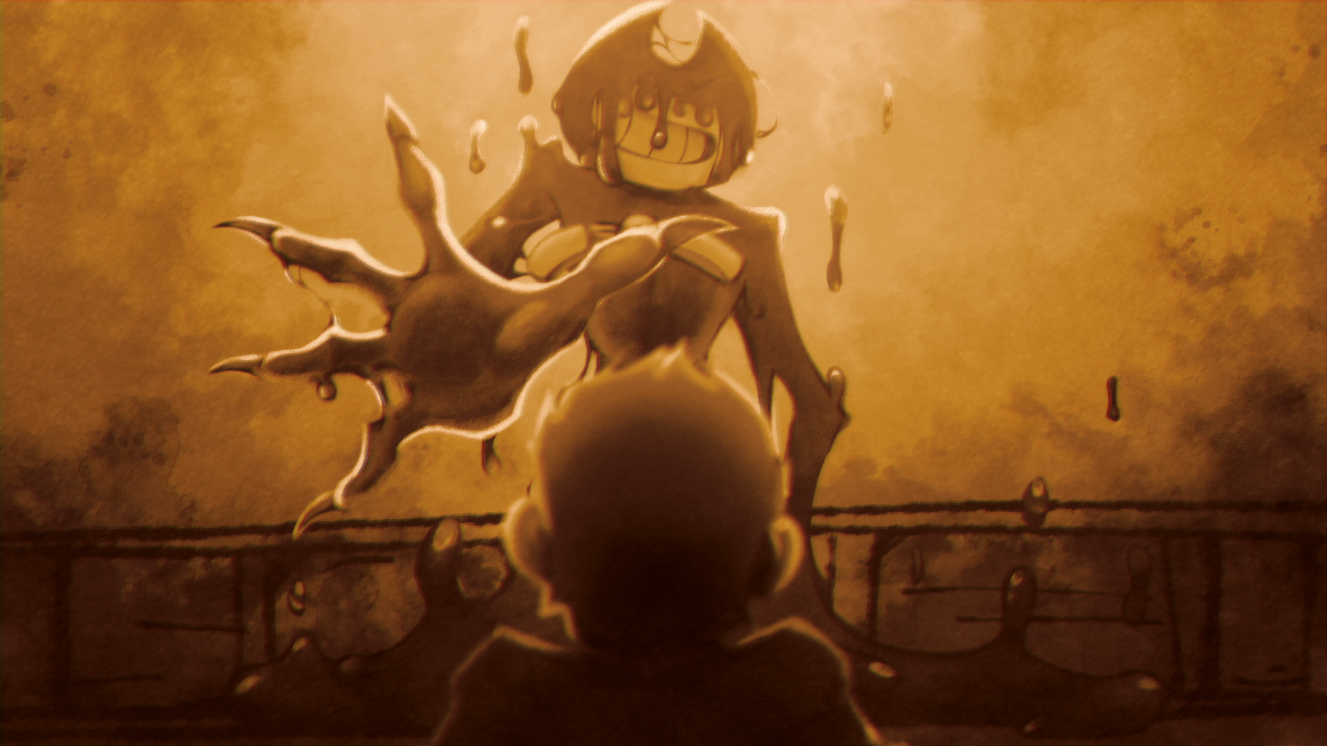 Illustration Bendy, par inky