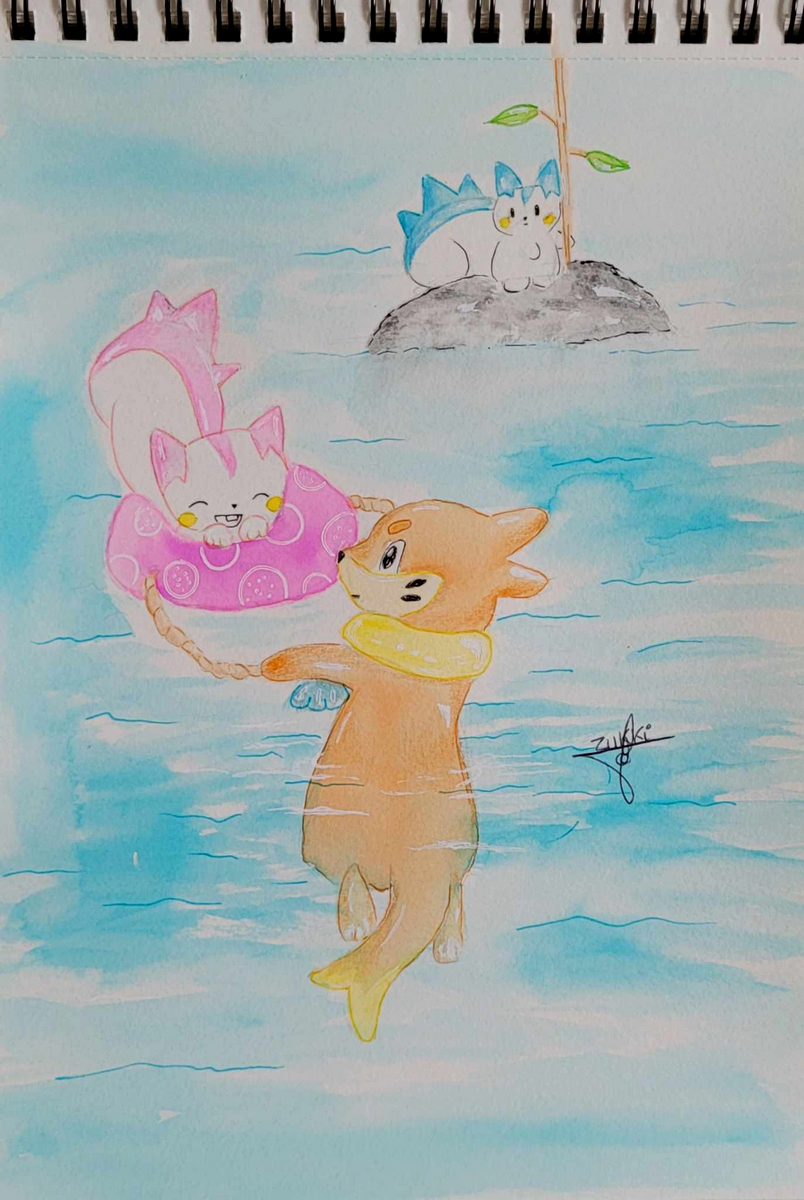 Pokemon - Aquarelle, par Zukki
