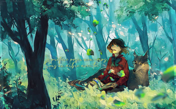 Sous un arbre avec toi, par Zukki