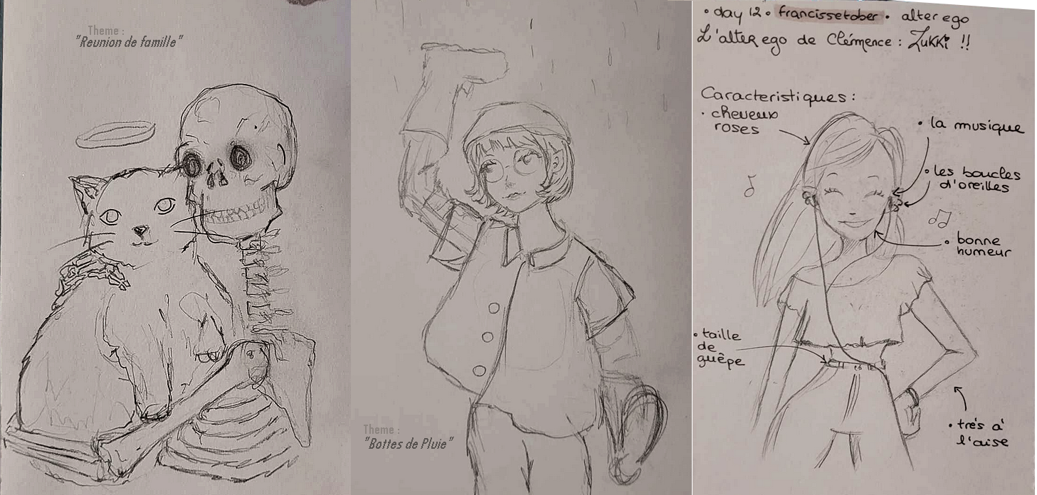 Croquis inktober, par Zukki