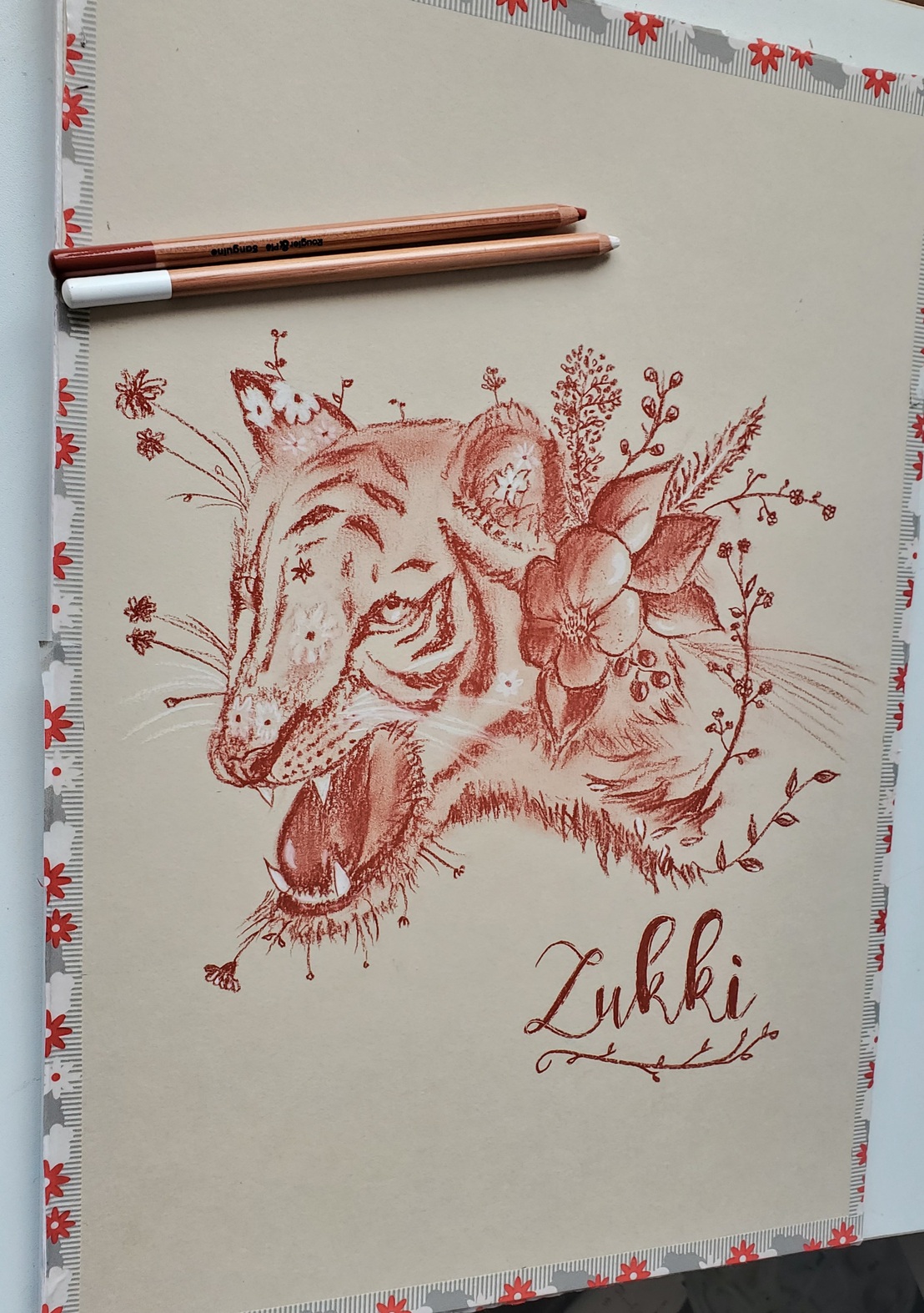Tigre à fleur de poil, par Zukki