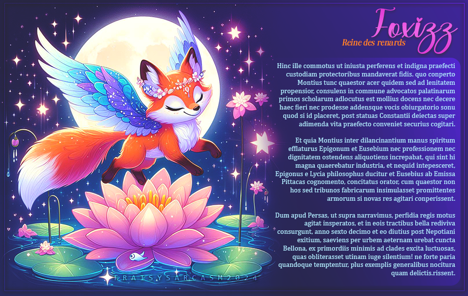 Fiches LS | Discord Créatif • Renard 03, par Fraisy Sarcasm
