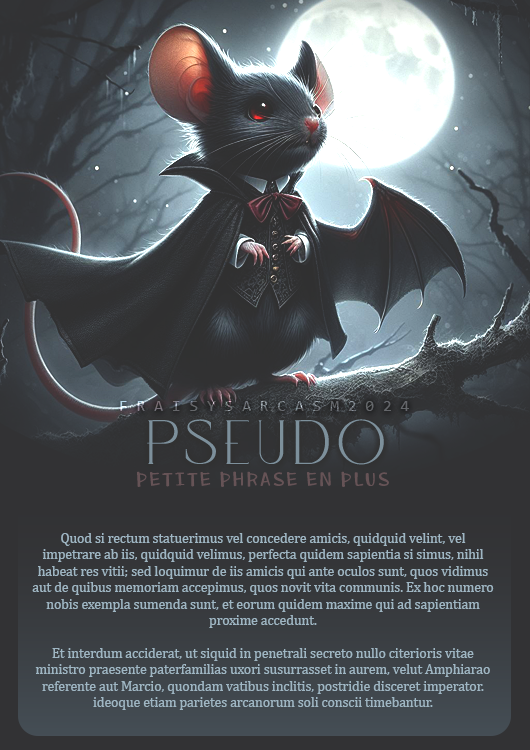 Souris Vampire 1 • Aperçu, par Fraisy Sarcasm