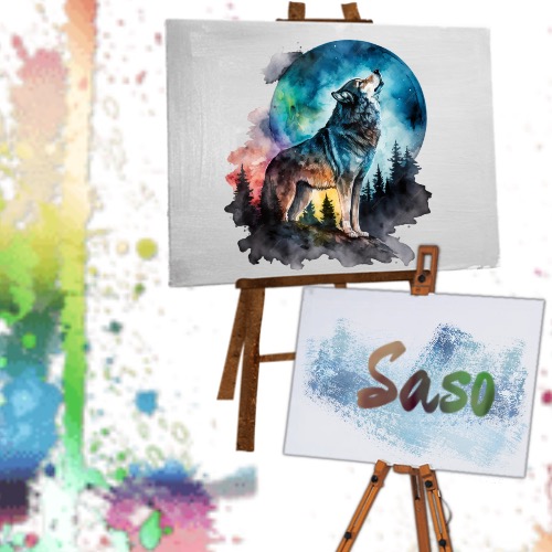 Avatar #loup #peinture, par Saso