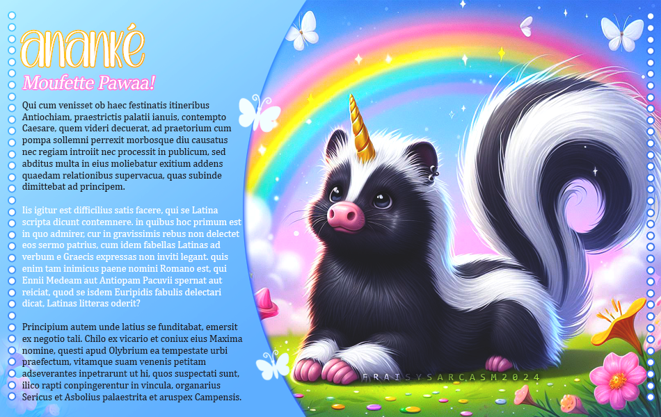 Fiches LS | Discord Créatif • Moufette 01, par Fraisy Sarcasm
