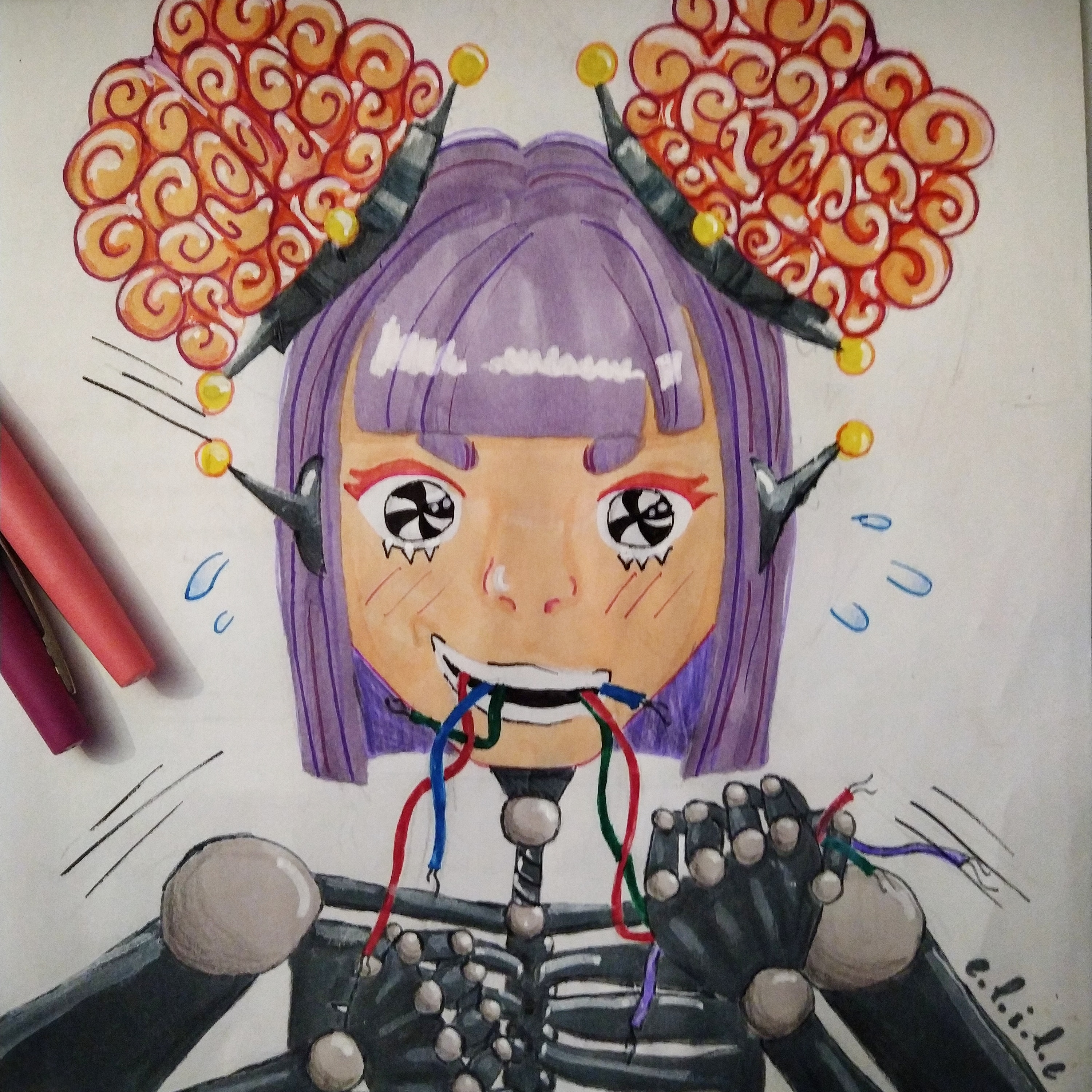 Cyborg pris en flagrant délit de grignotage, par elile
