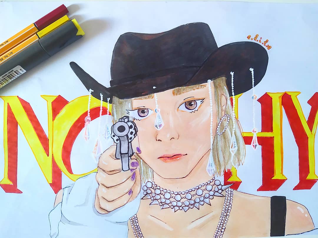 Fanart de Ryujin du groupe itzy, par elile