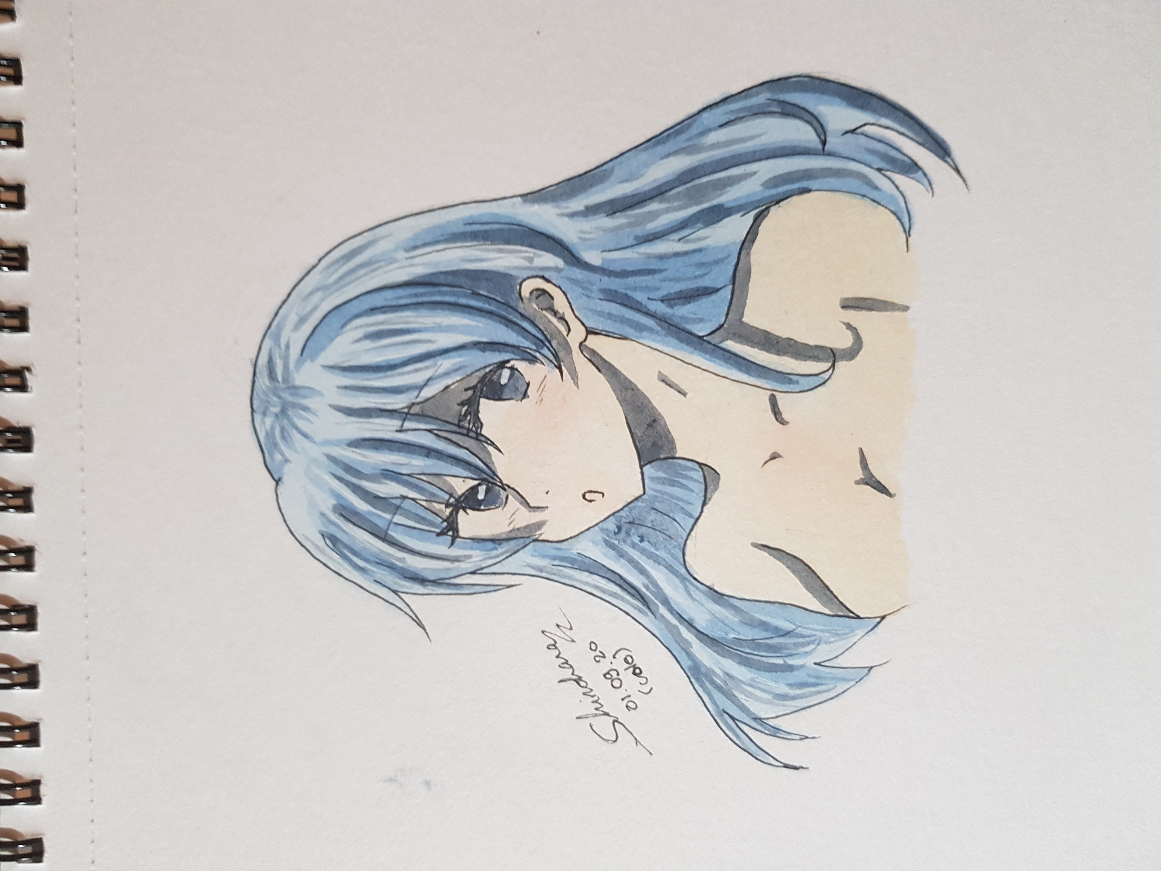 Blue hair., par Shinohara