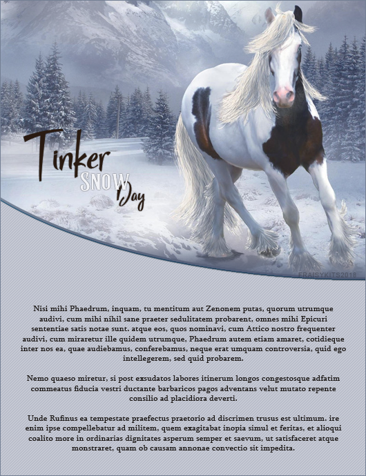 Fiche Tinker snow day, par Fraisy Sarcasm