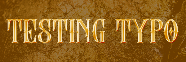 Rendu Tutoriel typo dorée, par Liitchy