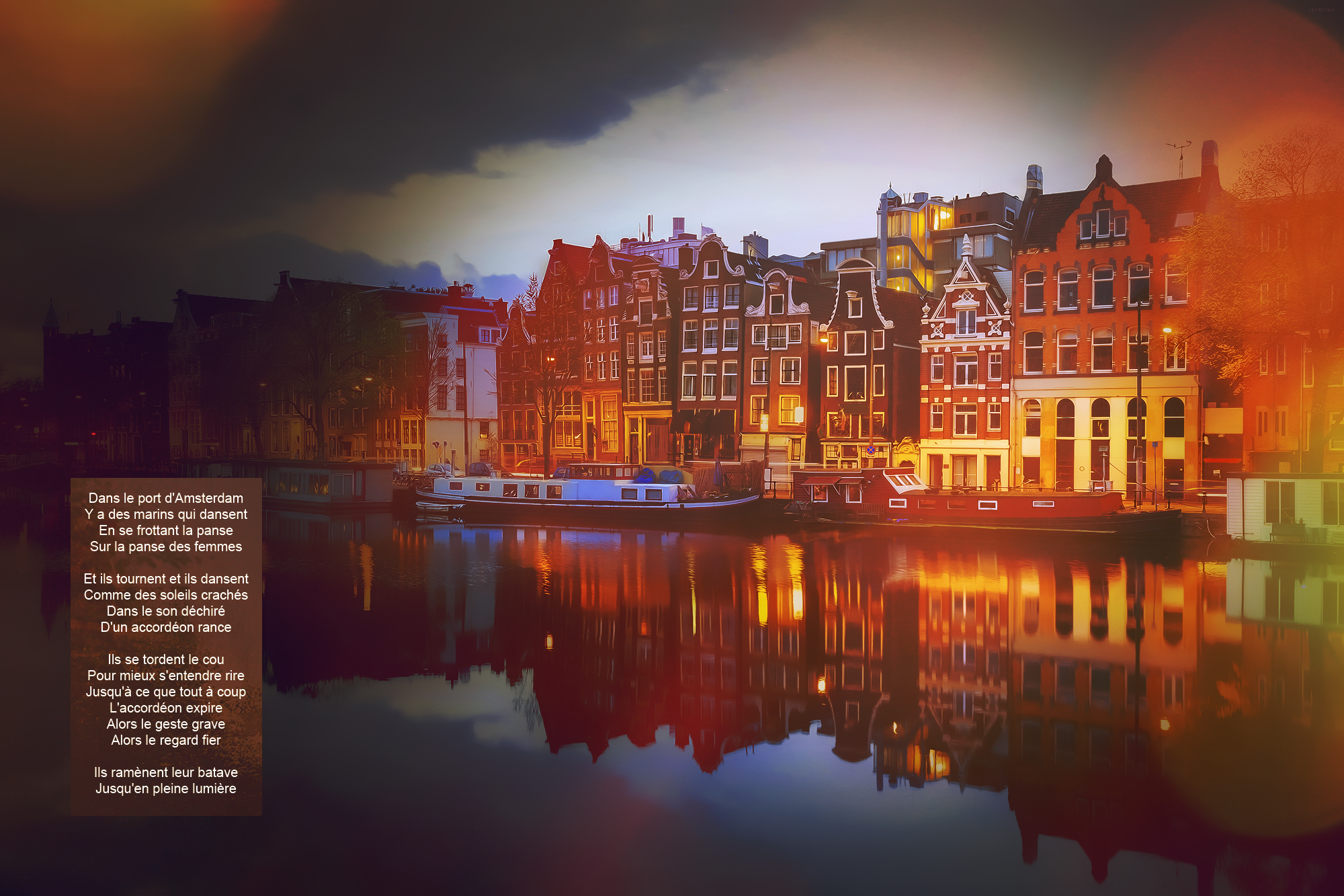Dans le port d'Amsterdam, par Milou