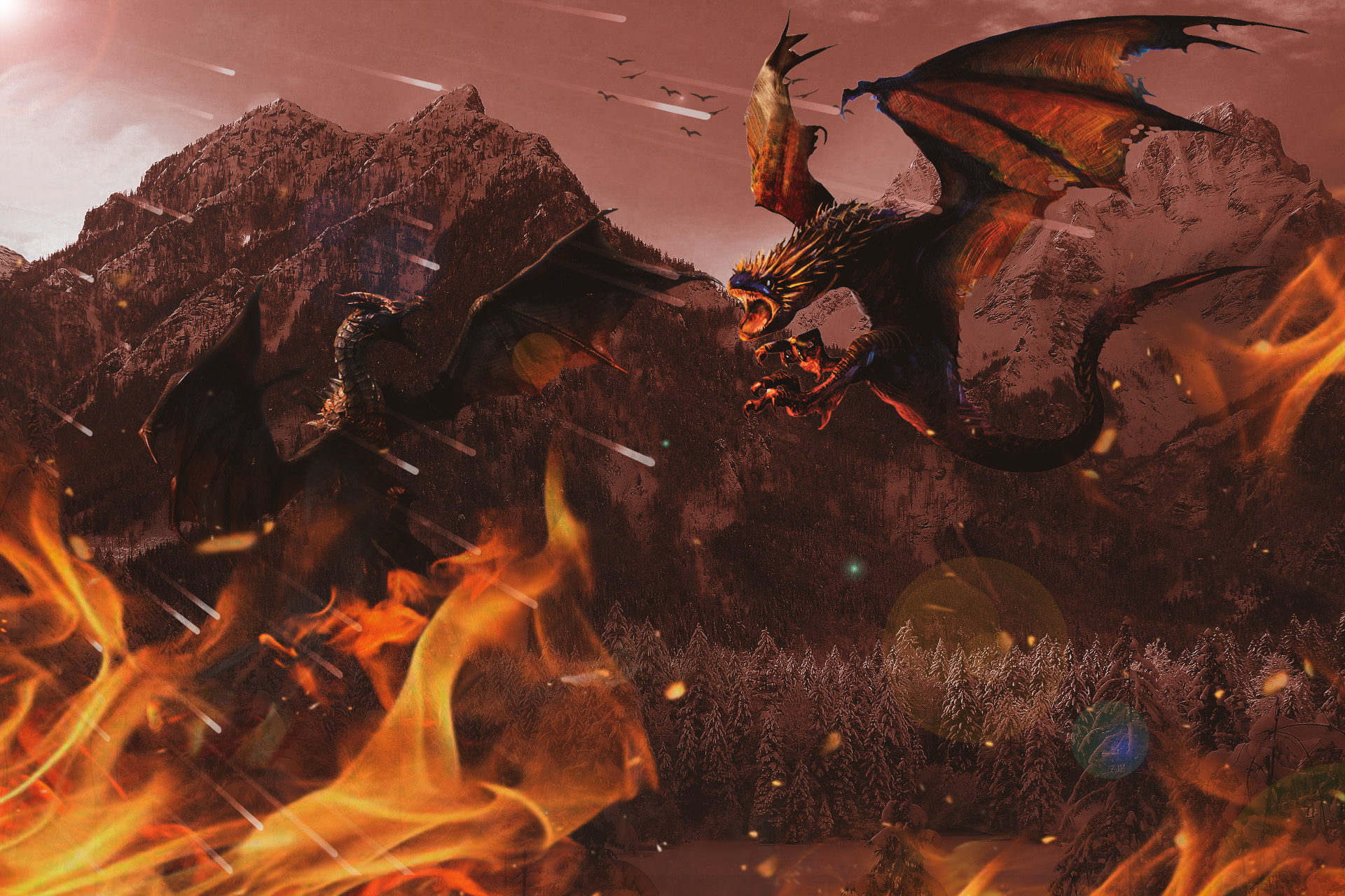 Dragon fight, par Yamazakura