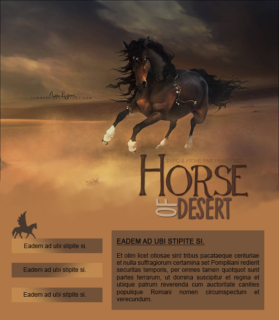 Fiche Horse of Desert Aperçu, par Fraisy Sarcasm