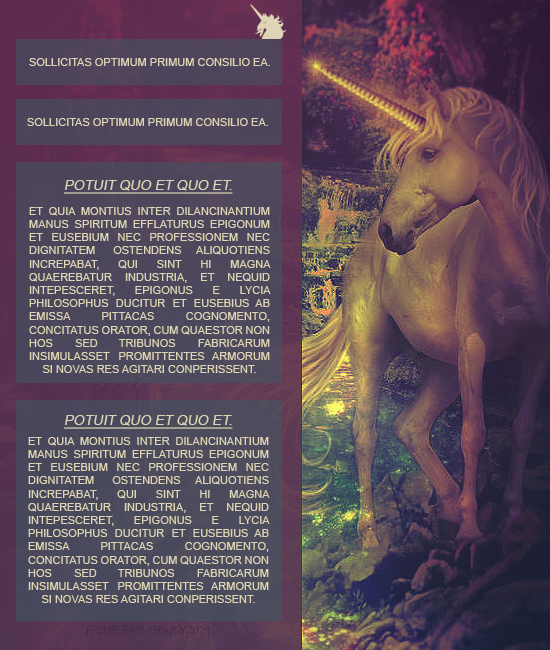 Fiche Pink Unicorn Aperçu, par Fraisy Sarcasm
