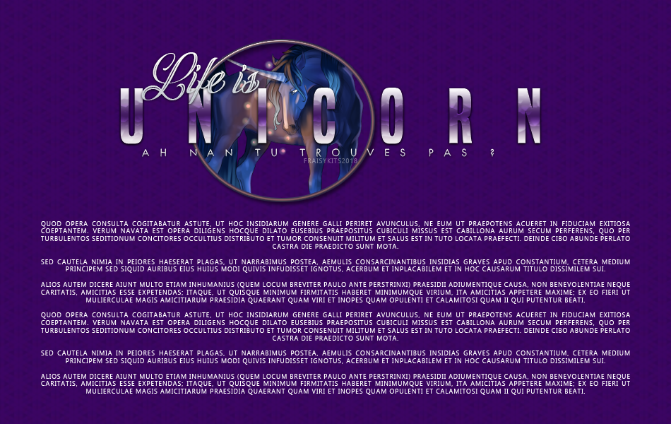Fiche Unicorn is life, par Fraisy Sarcasm