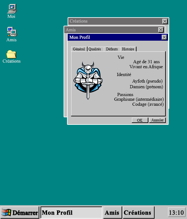 Portail Temporel > Fiche Windows 95, par Ayfoth