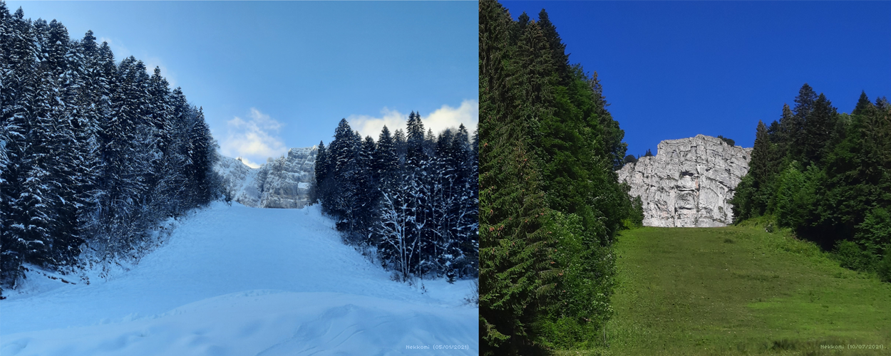 petit bout de montagne d'hiver à été, par Nekkomi