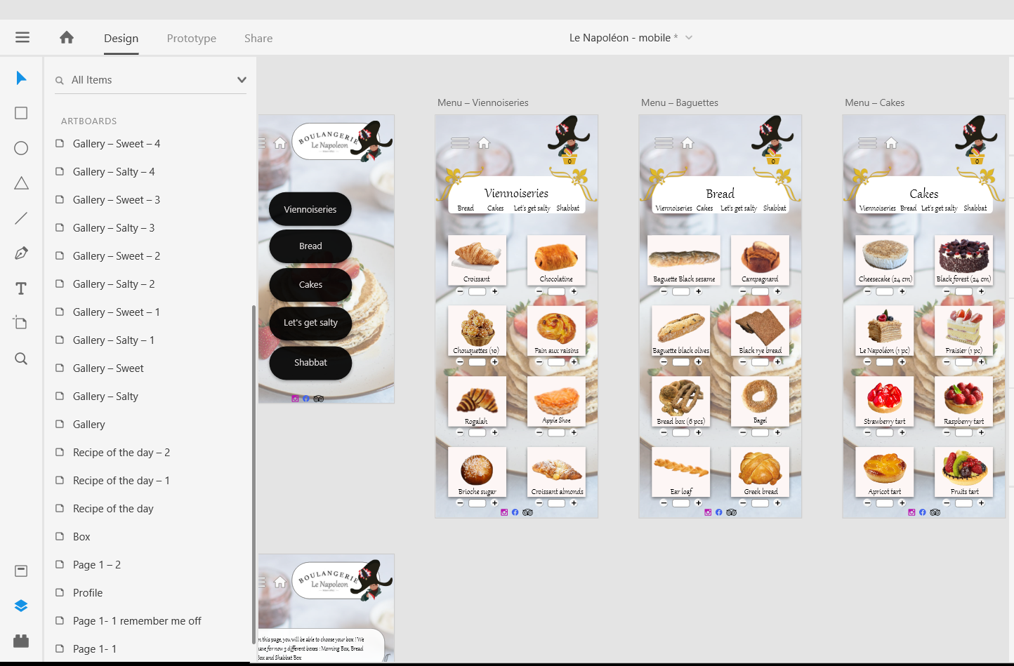 Boulangerie App design 1.3, par AnarælXIII