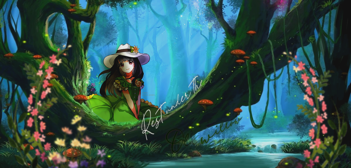 Rest under the Old willow, par Zukki