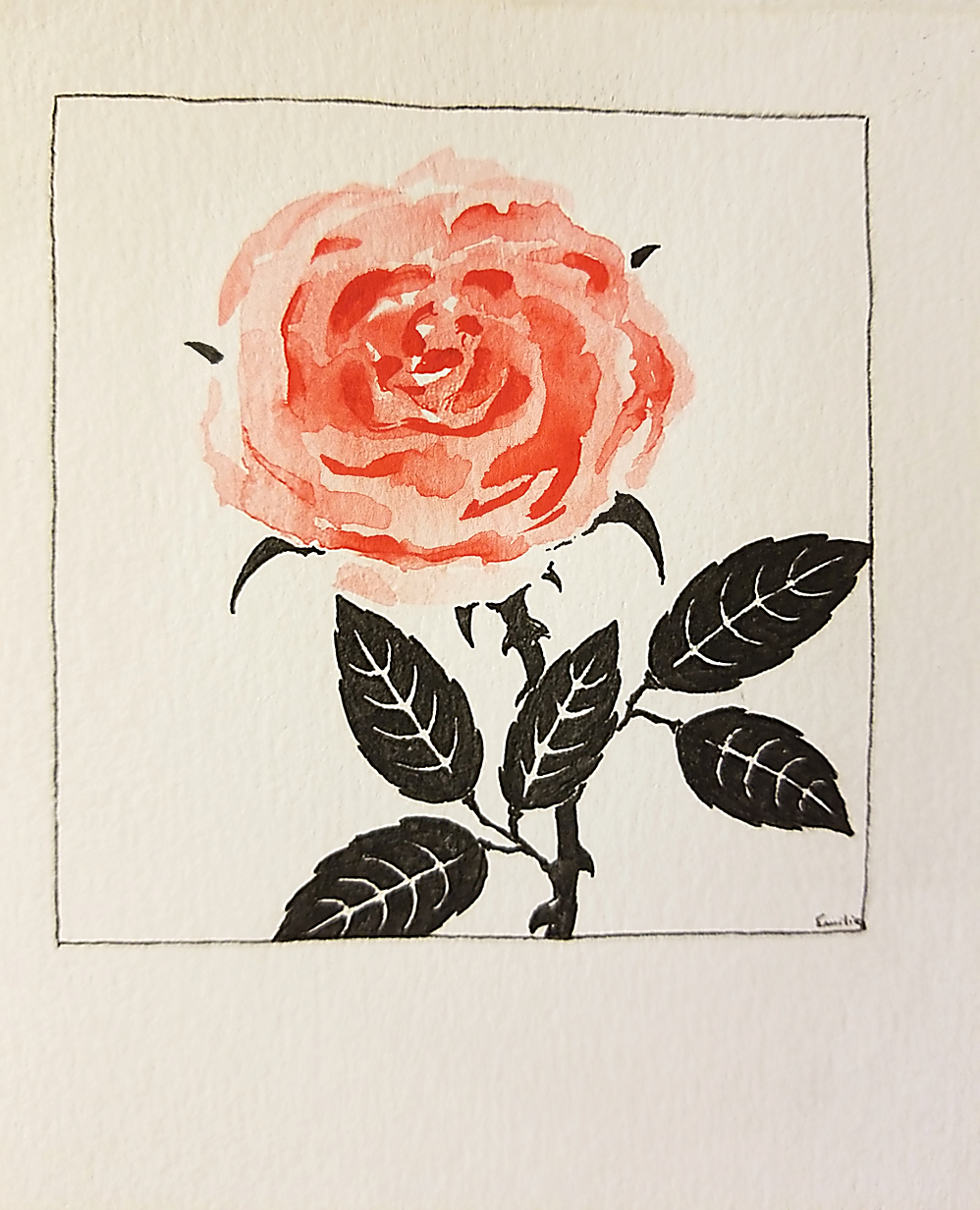 Rose tattoo, par Milou