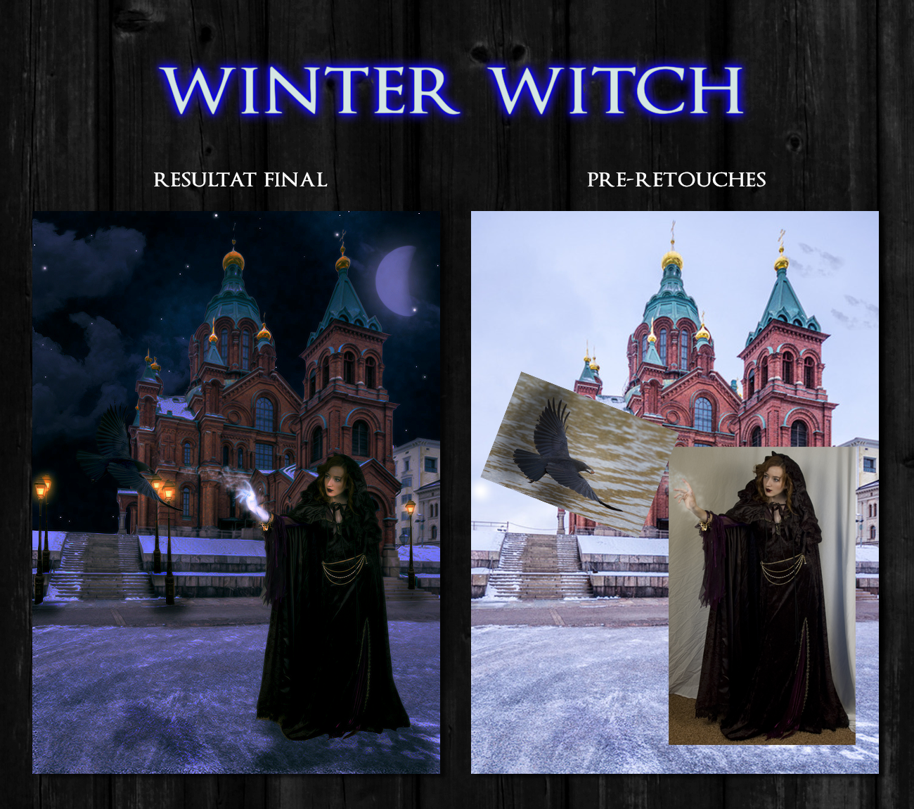 Winter Witch : avant & après, par 1AM